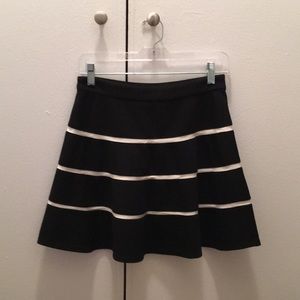 Black Skirt with White Stripes